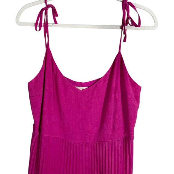 Sezane Pink Nissa Midi Dress with Tie Straps - Size 42 - Picture 7 of 8